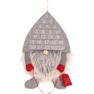 👉 Wandkalender grijze active Kerst Home Decorations Christmas Forester Kerstkalender Muur Hanger Ornamenten (A030 Hoed)
