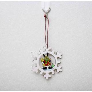 👉 Decoratiehanger houten active 2 stuks kerstgeschilderde gesneden sneeuwvlok decoratie hanger (kerst eland)