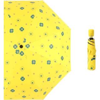 👉 Zonnebrandcreme geel vinyl active Student Zonnebrandcrème Kleine Verse Paraplu Opvouwbare Automatische Paraplu, Stijl: Zelfopenend (Geel)
