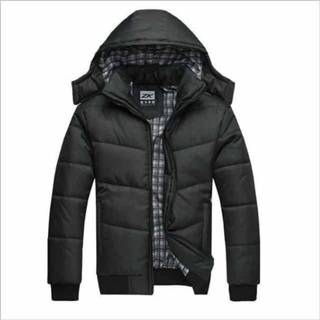 👉 Winterjas zwart katoen XL active mannen Heren Casual slank met parka capuchon, maat: (zwart)