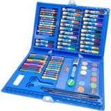 👉 Kwast blauw active kinderen 86 STKS Tekenen Schilderen Art Set Water Kleur Pen Krijt Oliepastel Tekengereedschap (86 Blauw)