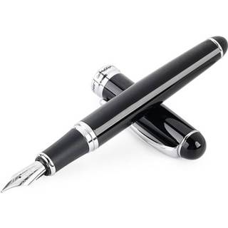 👉 Briefpapier zwart staal medium active X750 Roestvrij Vulpen Penpunt Inkt Pennen School Oiifice Gift, Maat: 0,5 mm (Zwart)