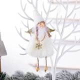 👉 Kerstversiering wit active kinderen 4 STKS Angel Kerstboomhanger Geschenken (Wit)