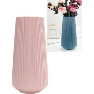 👉 Vaas roze plastic active Eenvoudige Droge en natte bloemschikkingscontainer (roze)