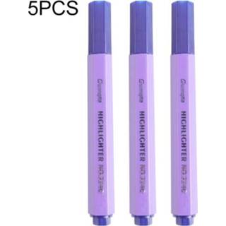 👉 Dagboek paars active 5 STKS Kleur Hand Decoratie Fluorescerende Marker (Paars)