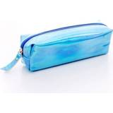 👉 Pencil case blauw PU active Iridescent Laser School Stationery Gift Cute Box (blauw)