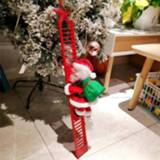 👉 Ladder rood active Electric Santa Claus Toy Christmas Children Gift Decoration, Specificatie: Red