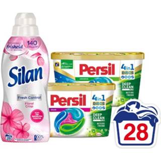 👉 Wasverzachter active Persil Wasmiddelcapsules Color + Universal Discs&Silan Voordeel Pakket 7434942613623