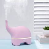 👉 Luchtbevochtiger roze active Mini Elephant Style 2,4 MHz Ultrasound Huishoudelijke Luchtzuivering USB Opladen LED Licht Aromatherapie Luchtreiniger, Grootte: 165x77.4x155 mm (roze)