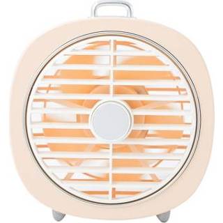 👉 Nachtlamp active Retro USB Opladen Nachtlampje Kleine ventilator Kantoor Mute Desktop Roterende windkap (kersenpoeder)