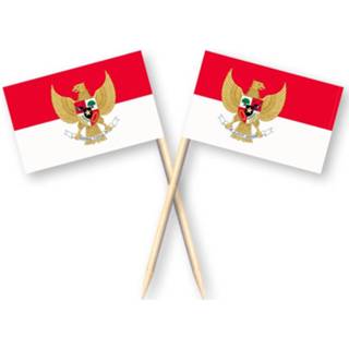 👉 Cocktailprikker active Cocktailprikkers Indonesie met wapen - 50 stuks 7424951940971