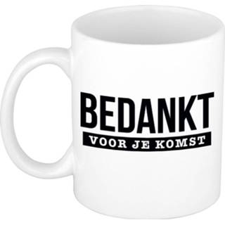 👉 Koffiemok wit volwassenen Bedankt voor je komst cadeau / theebeker