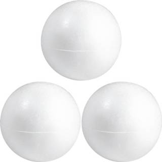 Wit piepschuim active 3x Beschilderbare ballen/bollen 3 cm