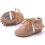 Moccasins kaki antislip PU active baby's Baby mocassins schoenen franje zachte zolen wieg suède eerste wandelaar (kaki)