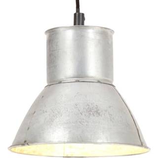 Hanglamp rond 25 W E27 17 cm zilverkleurig