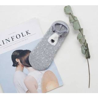 👉 Sokken active vrouwen 10 paar dames katoenen stereoscopisch schattig dier zomer korte (puppy beer)