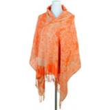 👉 Kwast oranje active Herfst en winter nationale stijl jacquard warme sjaal Lange airconditioning sjaal, afmeting: 190 x 70 cm (oranje)