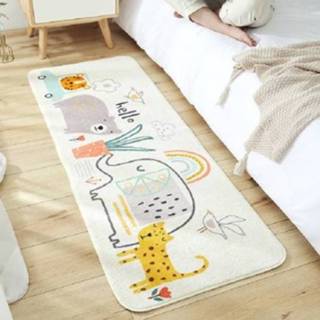 👉 Nachtkastje active Cartoon Lamb Cashmere Home Mat Room Lange strook Antislipvoetmat, Afmeting: 60× 180 cm (Animal Paradise)