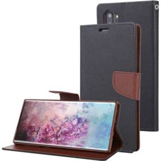 👉 Dagboek leer active Voor Galaxy Note 10+ MERCURY GOOSPERY FANCY Horizontale Flip Leren Case met Houder&Kaartsleuven&Portemonnee (Taupe)