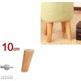 Tafelpoot houtkleur houten active Massief bankvoet Kastvoet Meubilair Stoel Verhogingskussen, Maat: 8 cm, Stijl: Kantelen (houtkleur)