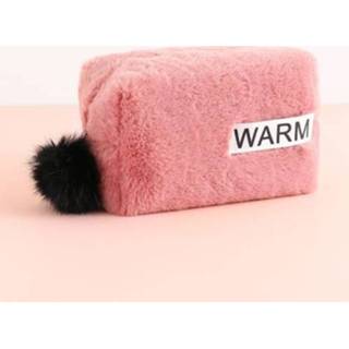 👉 Etui roze pluche active Leuke Pennenzak Make-up Tas Schoolbenodigdheden Briefpapier (Vlees Roze)