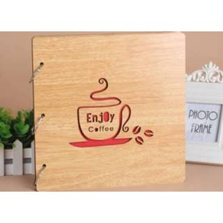 👉 Fotoalbum active 2 STUKS 16 Inch Mahonie DIY Herdenkings Losbladig Creatieve Gift (Koffie)
