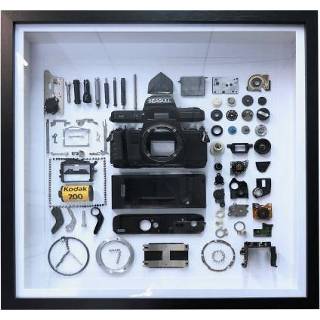 👉 Fotolijst active Niet-werkend display Mechanische 3D-filmcamera Montage van vierkant fotolijstje Demonteer de fotolijst, model: stijl 4, levering willekeurig cameramodel