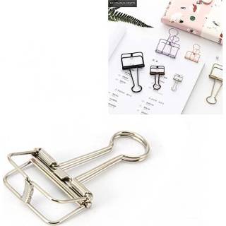 Briefpapier metalen zilver m active holle lange staartclip Creatief Kantoorpapierclip, maat: (zilver)