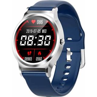 👉 Smartwatch blauw active CF98 1,3 inch TFT-kleurenscherm IP67 waterdicht, ondersteuning oproepherinnering / hartslagbewaking bloeddrukbewaking slaapbewaking (blauw)