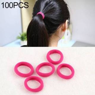 👉 Elastiek roze elastische active meisjes kinderen 100 stuks elastiekjes paardenstaart houder haarbanden (Korea roze)