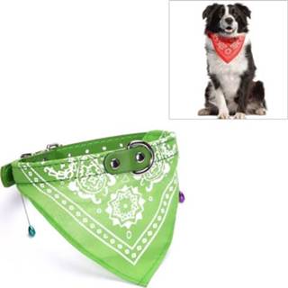 Sjaal groen leer m active Verstelbare hondenbandana bedrukt zachte kraag halsdoek voor puppy huisdier, maat: (groen)