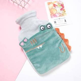 👉 Water bottle groen PVC pluche active Little Hippo Hot Winter Warm Injection Warmer Bag (Groen)