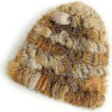 👉 Hoed fluwelen elastische active Plus dikker gehaakte konijnenbont dubbelzijdige hoed, maat:één maat (grasgeel)