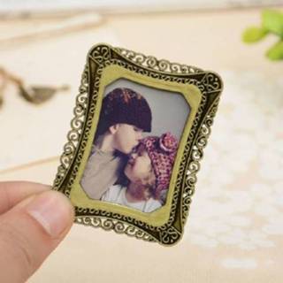 👉 Fotolijst metalen gouden active 2 STUKS creatieve vintage (gouden vierkant)