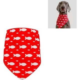 👉 Sjaal rood l active Red Bottom Fish Pet Drielaagse verdikte waterdichte speekseldoek, maat: L.