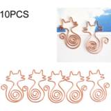 👉 Paperclip metalen rose goud active 10 STKS Leuke Kat Paperclips Pin Bladwijzer Memo Clip Kantoor School Briefpapier (Rose Goud)