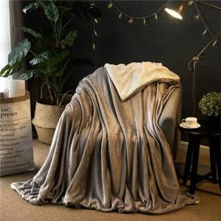 👉 Sofa zilvergrijs active Winter Deken Dubbel Dikke Kasjmier Coral Fleece Ofice Nap Deken, Maat: 1x1.6m (Zilvergrijs)