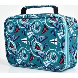👉 Etui groene active Frosted met grote capaciteit ritssluiting (groene geometrie)