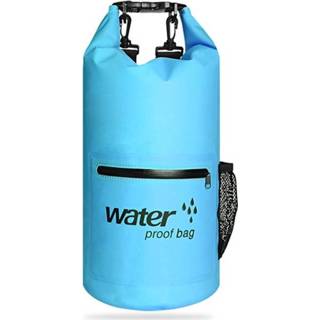 👉 Outdoor waterdichte droge dubbele schouderriem tas Dry Sack PVC vat tas, capaciteit: 10L (blauw)
