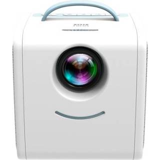👉 Projector blauw wit active kinderen Q2 LED 1080P Mini draagbare kinderprojector, type stekker: EU-stekker (blauw wit)