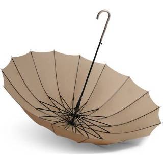 👉 Paraplu groen steel active All-weather met 16 botten vergroot door een lange rechte paal (Matcha groen)