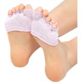 👉 Sokken paarse antislip active vrouwen Dames onzichtbare teen Five Finger Socks (lichtpaarse open teen)