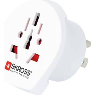 👉 Reisadapter wit active Skross Wereld naar Verenigde Staten - Met USB poort Geaard 7640166320203