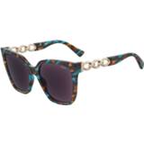 👉 Acetaat paars rood kunststof vrouwen Moschino MOS098/S 203699-X8Q/UR-55