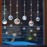 👉 Kerst muursticker active 6 STKS Muurstickers Winkelcentrum Kerstversiering Vensterglas Stickers (Drop Ball)
