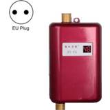 Elektrische boiler rood active Roestvrijstalen instant keuken en badkamer mini (EU-stekker 220V rood)