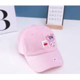 👉 Baseball cap roze active kinderen baby's C0539 Cartoon Animal Label Baby Sun cap, maat: 50cm verstelbaar (roze)