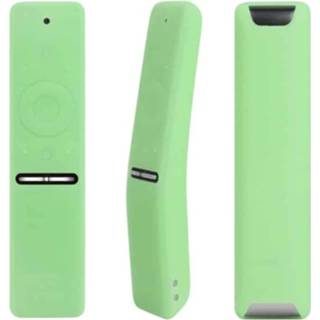 👉 Afstandsbediening donkergroen siliconen active beschermhoes voor Samsung Smart TV Voice-versie UA55KU6300J / 6880J UA49KS7300 (Noctilucent Green)