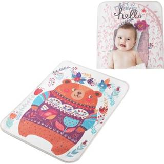 Matras active baby's Luiers Aankleedkussen Covers Ademende voor Pasgeborenen Cartoon Patroon Waterdichte 30 * 45 cm (grote beer)