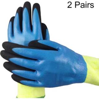 👉 Handschoenen antislip active 2 paar HEEP Ding Qing + Frosted anti-cut keer Dompelen Anti-snijden Waterdicht Oliebestendig